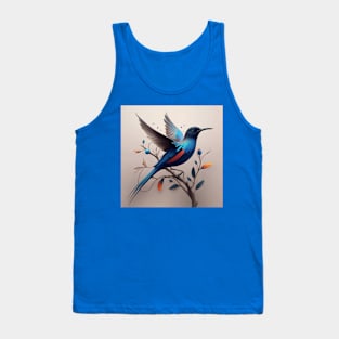 Blue Bird of Paradise Tank Top